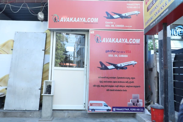 Avakaaya.com office promoting reliable air freight services and top logistics company for secure courier to USA, UK and Canada.